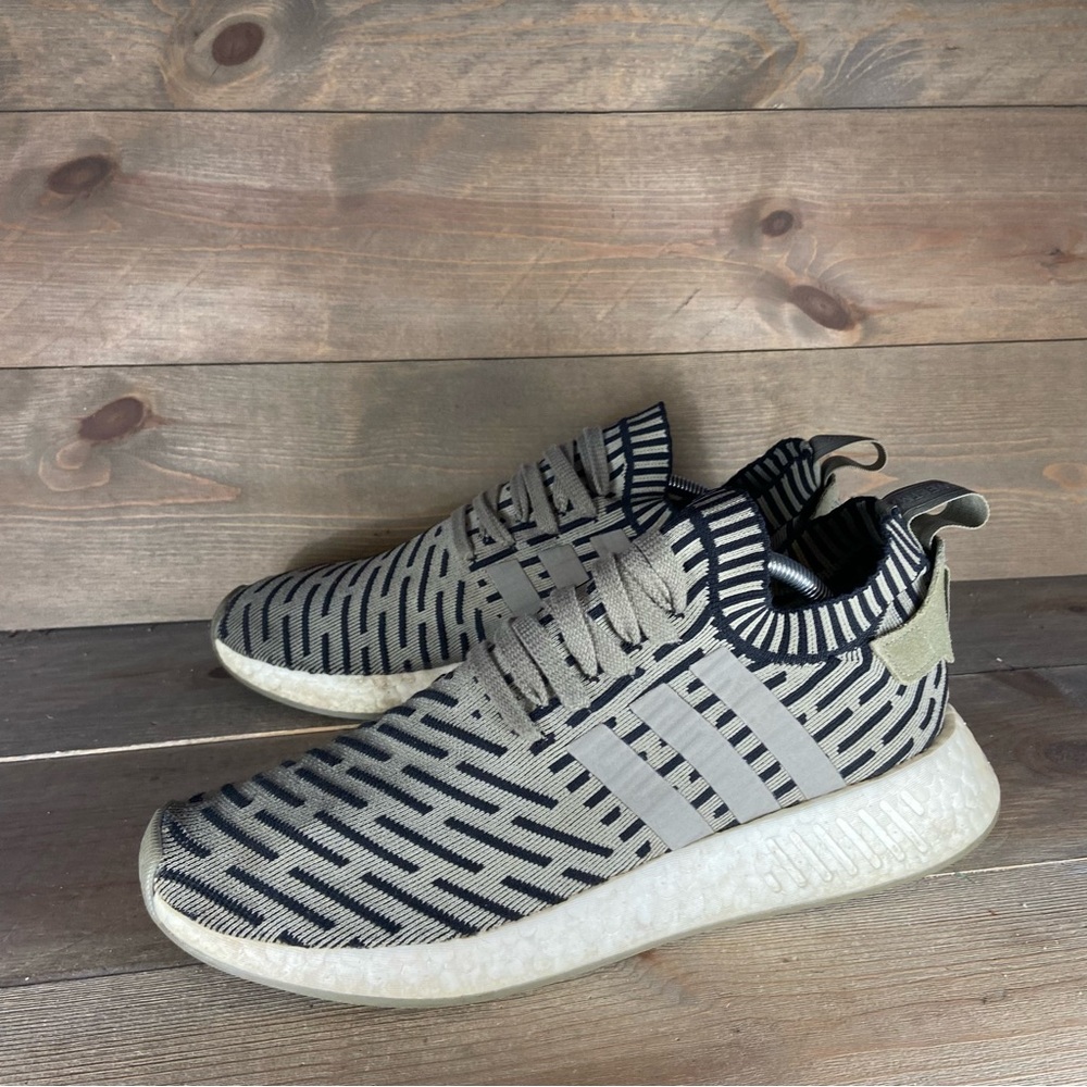 Adidas nmd R2 PK Mens size 11 shoes brown athletic running sneakers